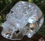 10/13 Amazing Rainbows, Giant 6.5 Inches Quartz Rock Crystal Super Realistic Skull 
