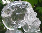 12/13 Top Clear, Lifesized 6.9 Inches Quartz Rock Crystal Super Realistic Skull 