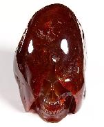 PARTICULAR 3.5'' Carnelian Carved Crystal Skull