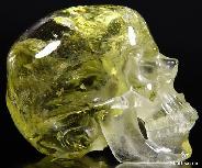 4.1'' Citrine Carved Crystal Skull, Super Realistic