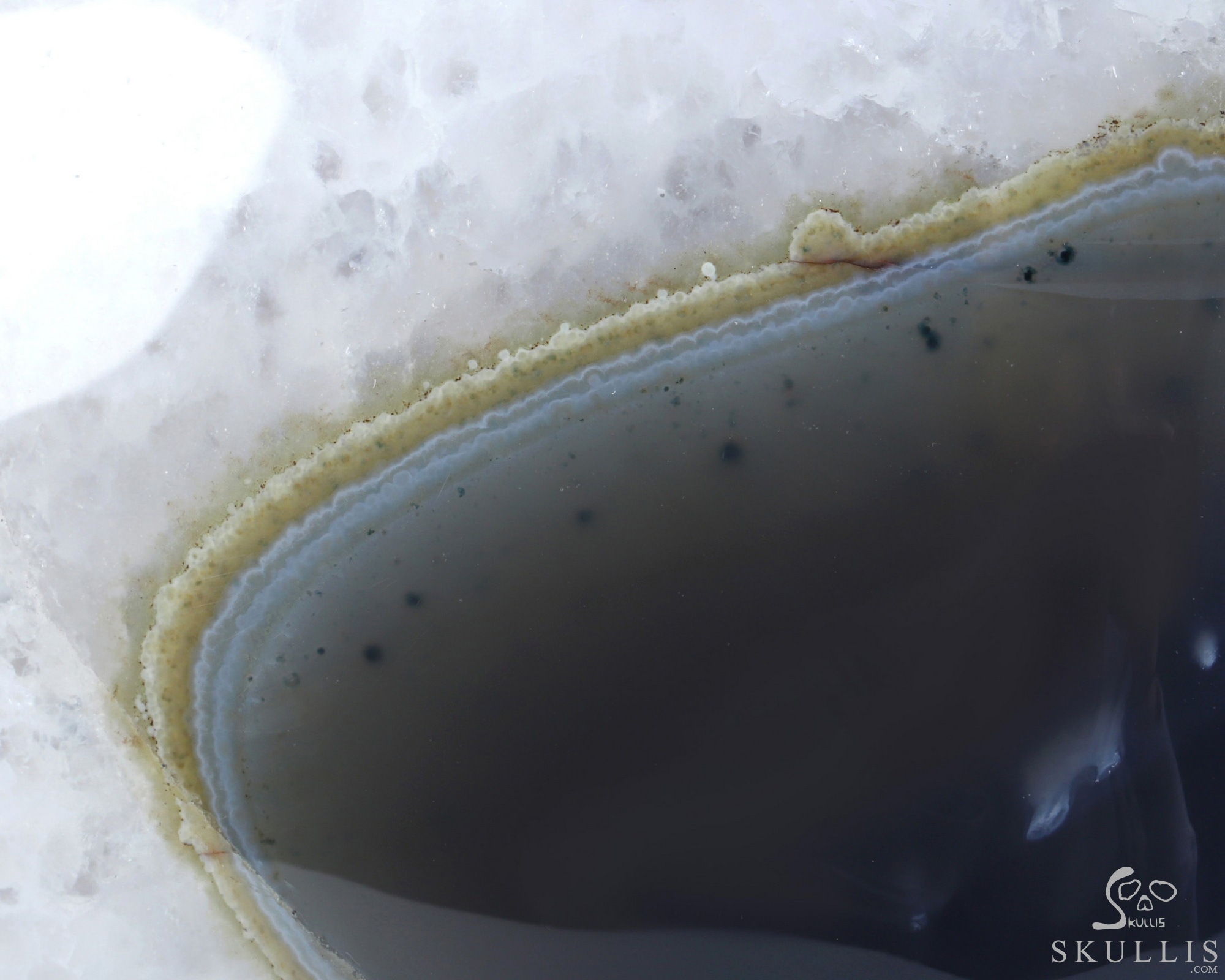 The Infinite Horizon - Lifesized 8.1" Agate Amethyst Geode Hand Carved Crystal Skull, Super Realistic, Crystal Healing The Infinite Horizon - Lifesized 8.1" Agate Amethyst Geode Hand Carved Crystal Skull, Super Realistic, Crystal Healing