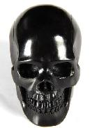 2.0'' Jet Carved Crystal Skull, Realistic