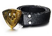 Tiger's Iron Eye/tigereye Carved Skull Buckle, Gemstone