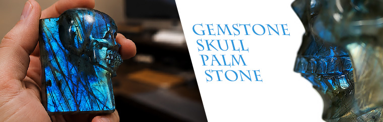 Gemstone Skull Pocket / Palm Stone