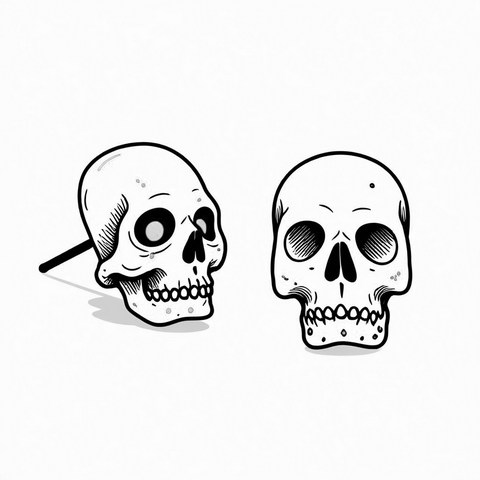 Skull Earrings Style E9
