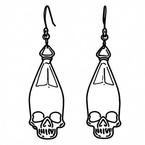 Skull Earrings Style E10