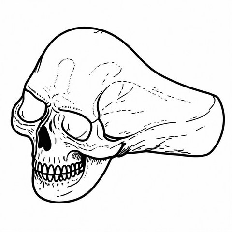 Skull Ring Style R10