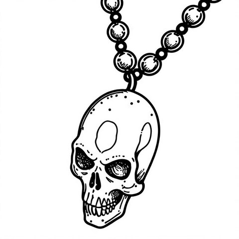 Skull Pendant Style P16