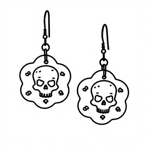 Skull Earrings Style E1