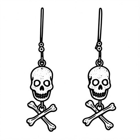 Skull Earrings Style E12