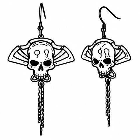 Skull Earrings Style E15