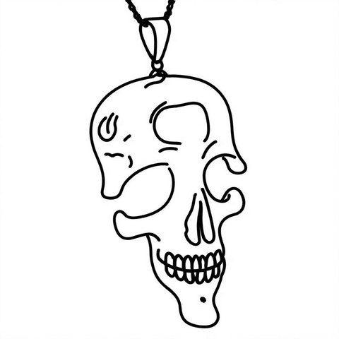 Skull Pendant Style P25