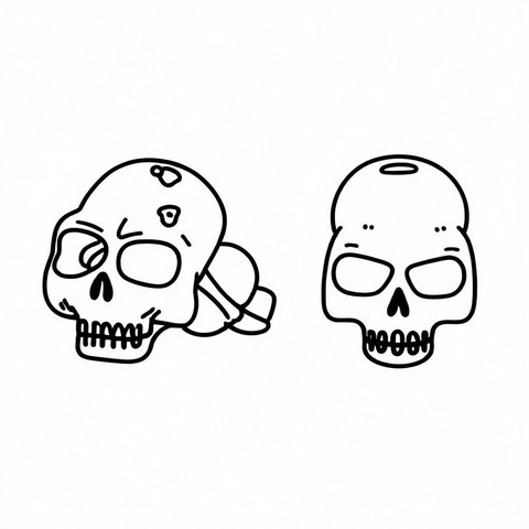 Skull Earrings Style E16