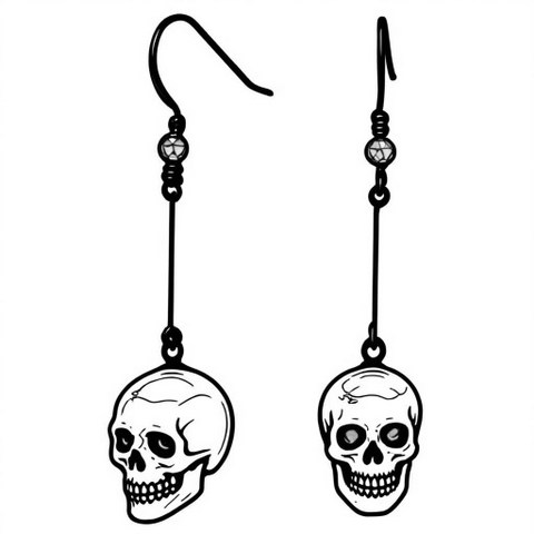 Skull Earrings Style E2