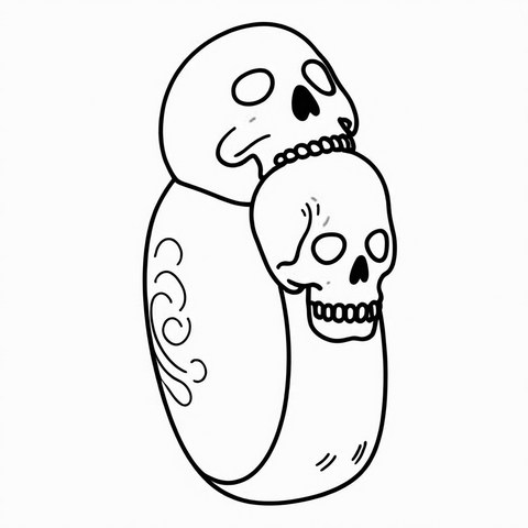 Skull Ring Style R18