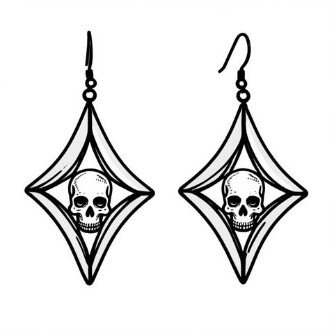 Skull Earrings Style E18
