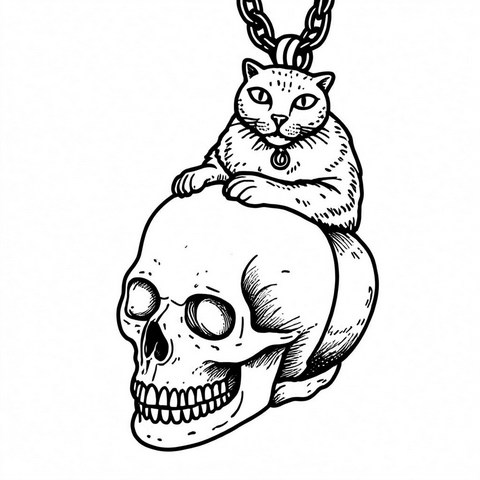 Skull Pendant Style P34