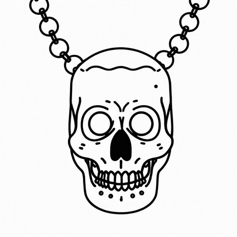 Skull Pendant Style P35