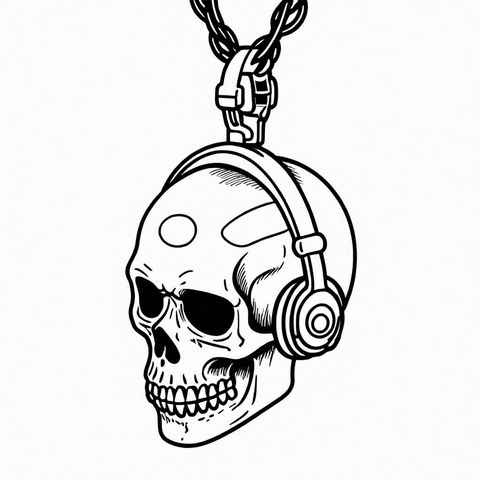 Skull Pendant Style P36