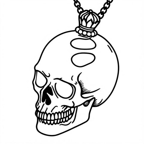 Skull Pendant Style P37