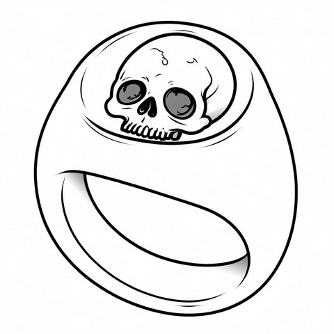 Skull Ring Style R23