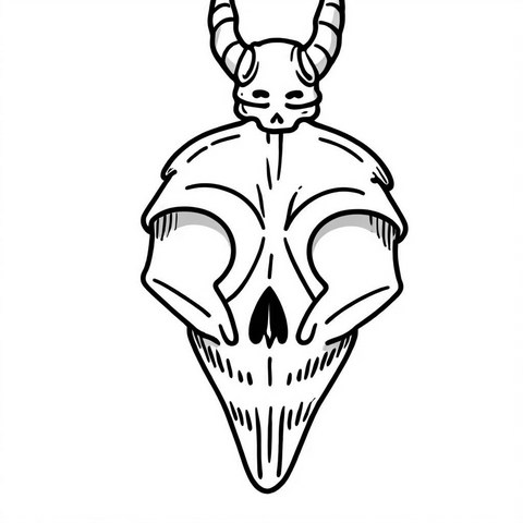 Skull Pendant Style P58