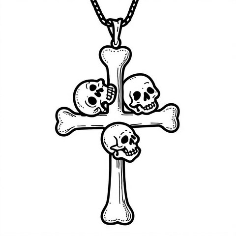 Skull Pendant Style P46