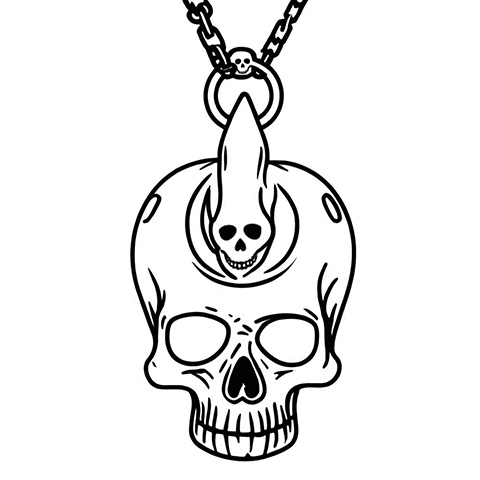 Skull Pendant Style P47