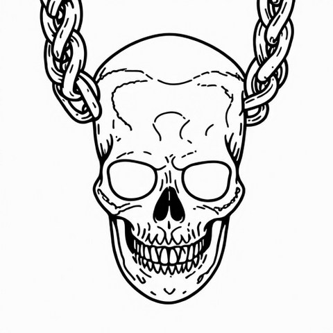 Skull Pendant Style P55