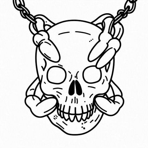 Skull Pendant Style P51