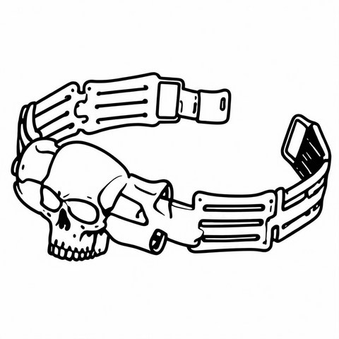 Skull Bangle Style B3