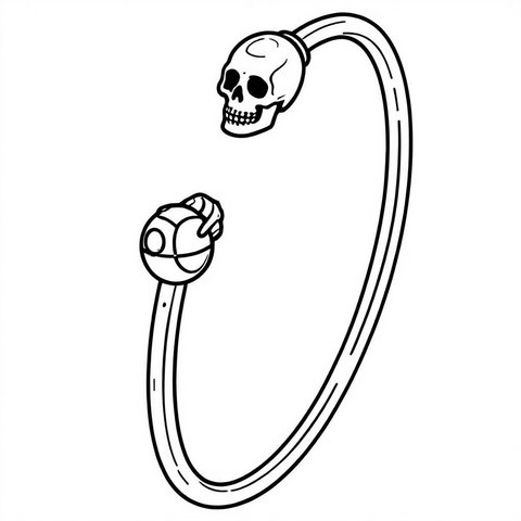 Skull Bangle Style B14