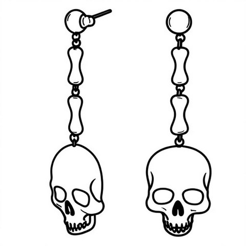 Skull Earrings Style E3