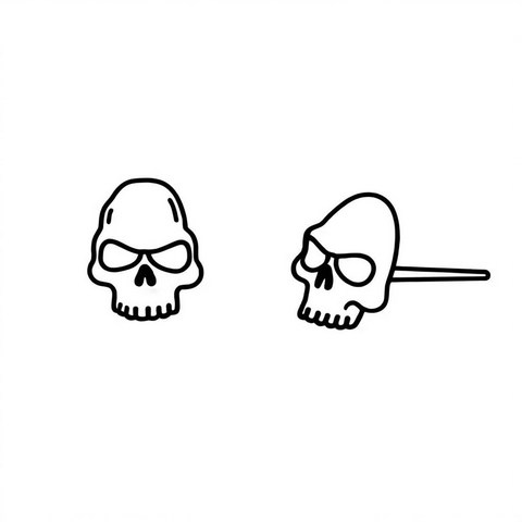 Skull Earrings Style E11