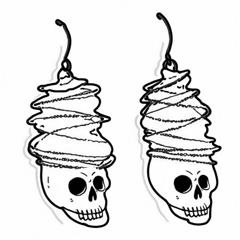 Skull Earrings Style E25