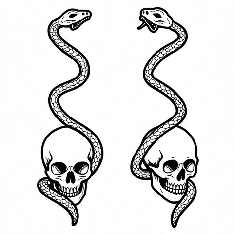 Skull Earrings Style E27