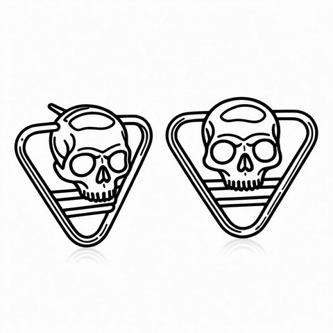 Skull Earrings Style E28