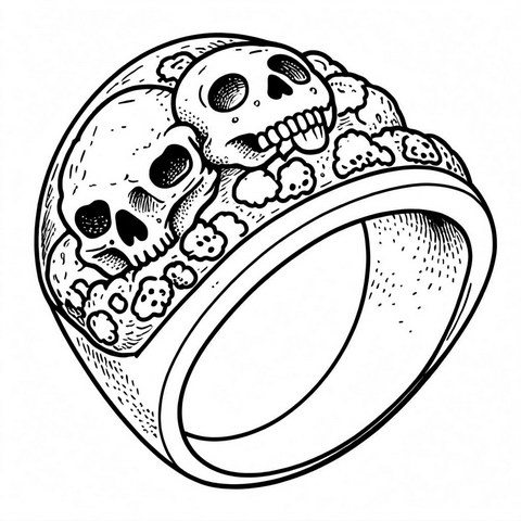 Skull Ring Style R39