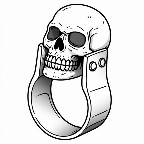 Skull Ring Style R48