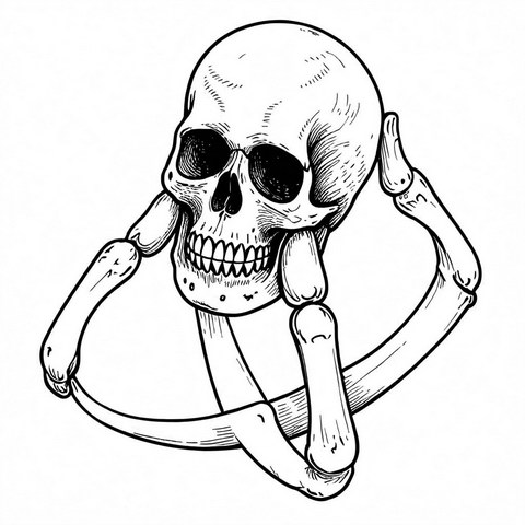 Skull Ring Style R49