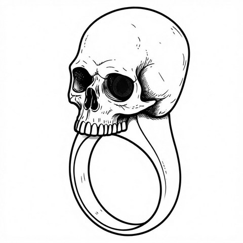 Skull Ring Style R52