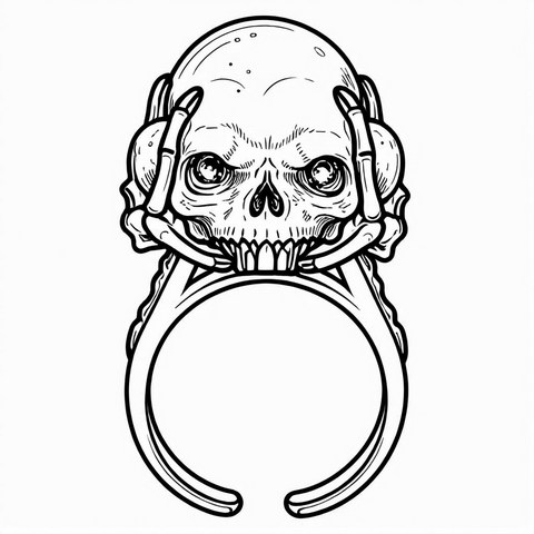 Skull Ring Style R59