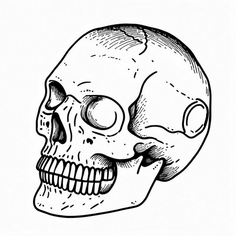 Skull Pendant Style P22