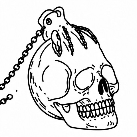 Skull Pendant Style P40