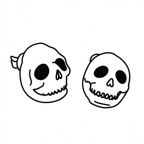 Skull Earrings Style E23