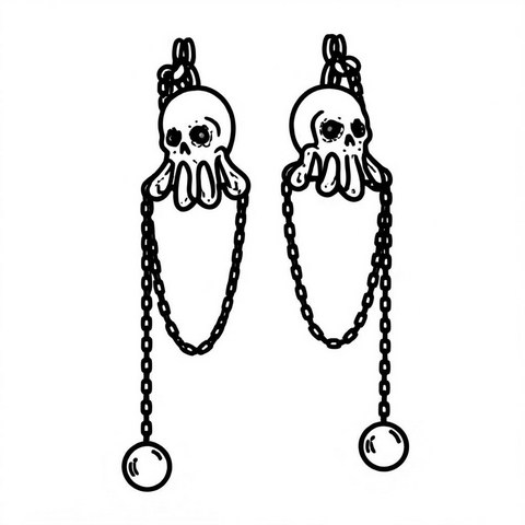 Skull Earrings Style E33