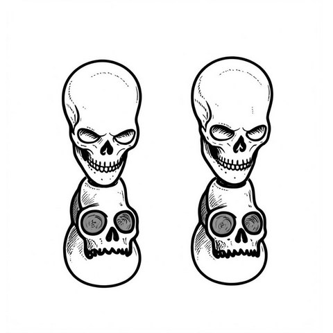 Skull Earrings Style E36