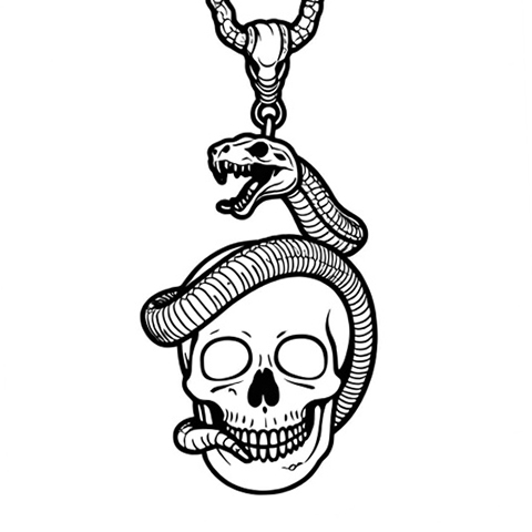 Skull Pendant Style P64