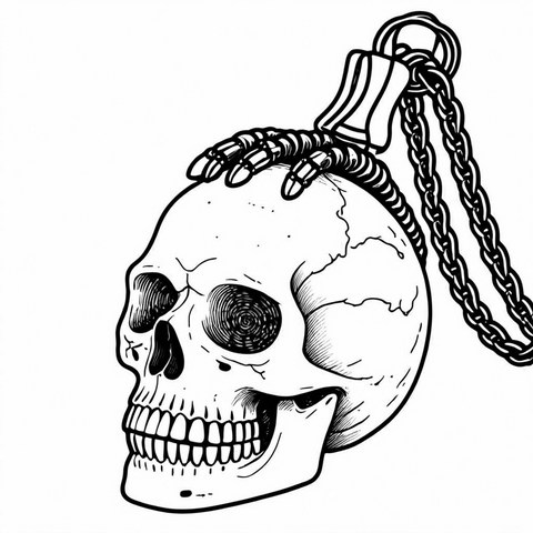 Skull Pendant Style P2