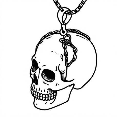 Skull Pendant Style P5